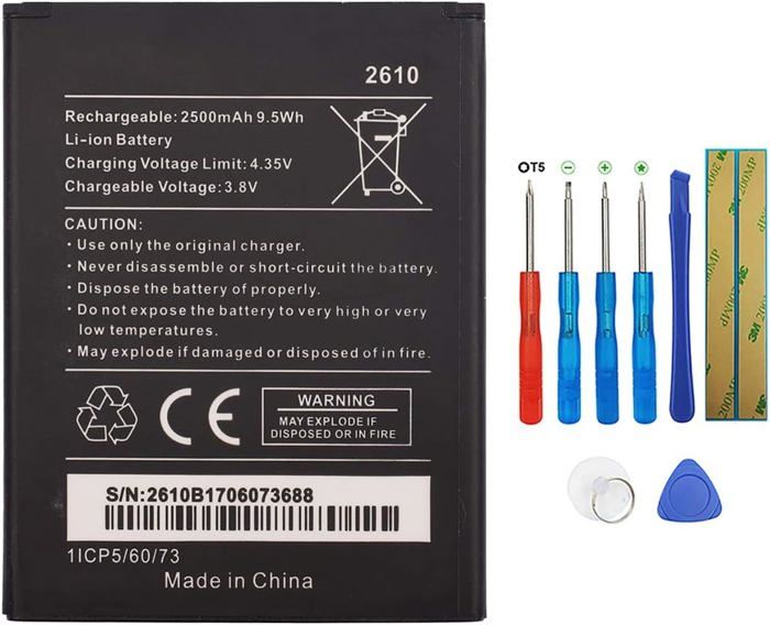 Batterie Compatible WIKO Lenny 1, 2, 3 Et Jerry - 1800 MAh - Neuve Sous Blister - Réf. 3702