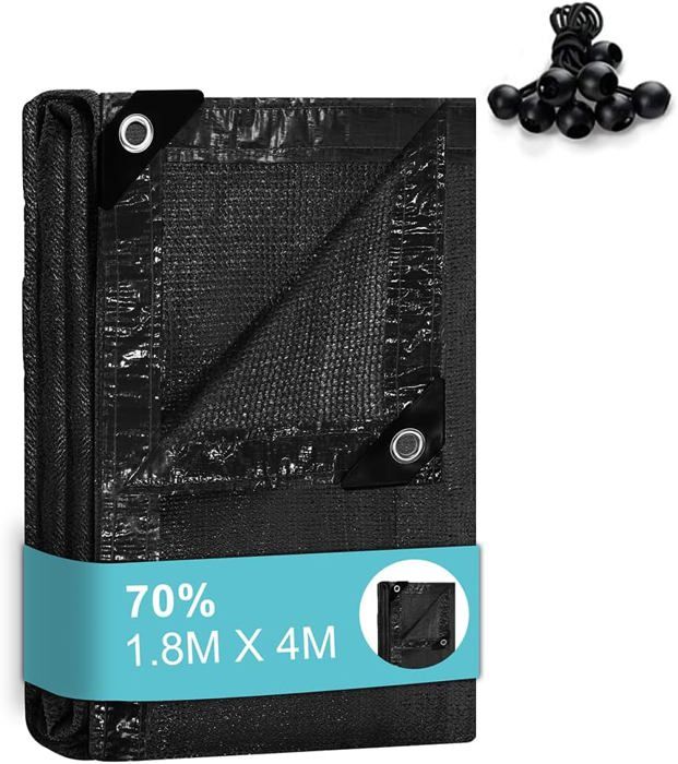 Filet D'Ombre 50% 2x9m Avec Œillets - Protection UV Pour Jardin, Plantes Et Serre