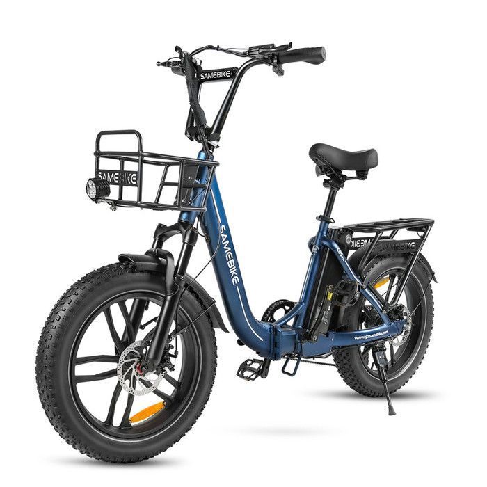 Samebike C05 Pro Vélo électrique 20- Moteur 500W - Batterie 36V/13Ah - Shimano 7 Vitesses - Frien à disque - Pneus 20*4“ Bleu
