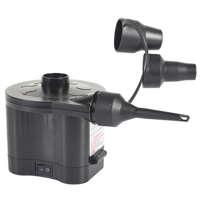 Gonfleur et dégonfleur électriques à piles avec 3 embouts en plastique noir - GONFLEX