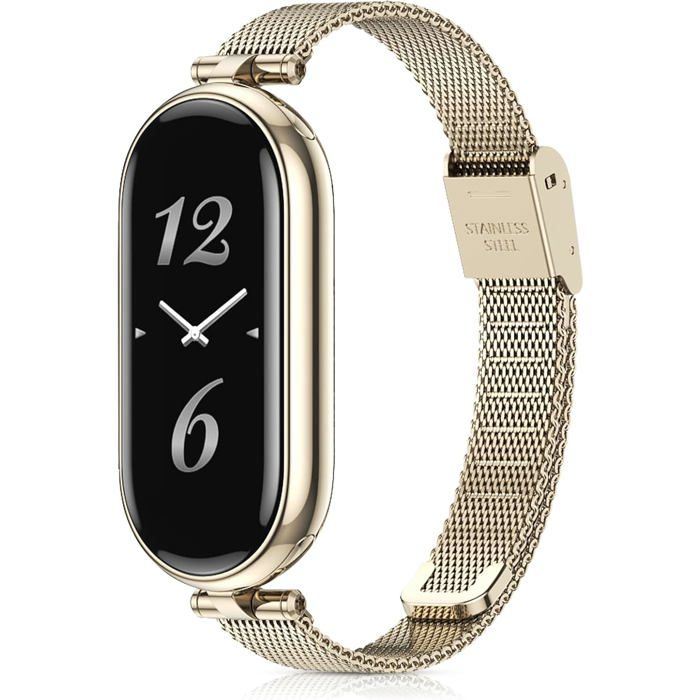 MiRowy Bracelet Pour Xiaomi Smart Band 10/Xiaomi Smart Band 9 / Mi 8, Léger Respirant Band, Nylon Ajustable Tressé Élastique Bracelets De Remplacement - Couleur Jean