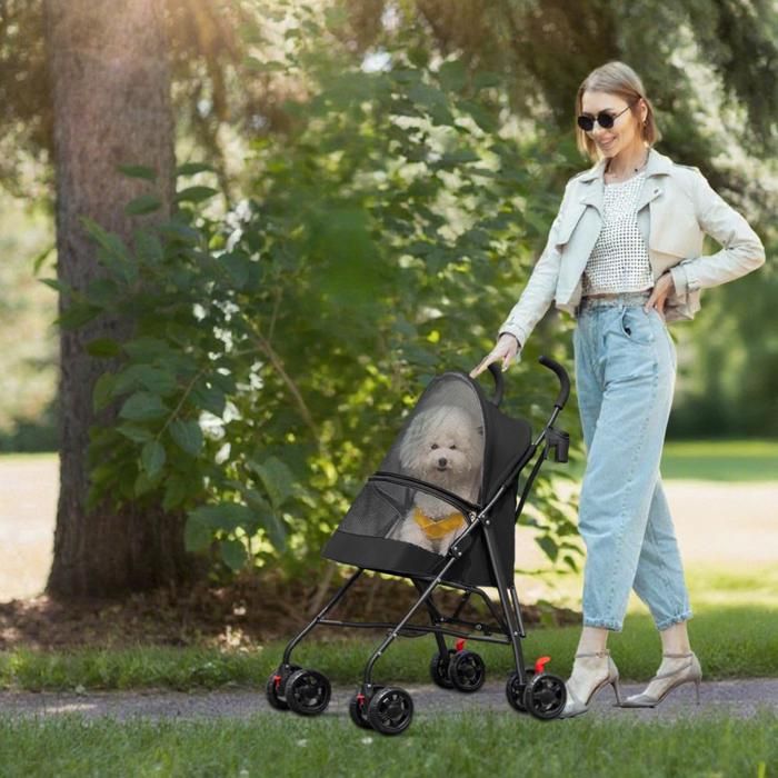 Meilleurs prix pour MIPAN.Poussette pour chien de 15 kg - Poussette grand chien -  Poussette pour chat - Avce Porte-gobelet  - 97x45x55cm - Noir