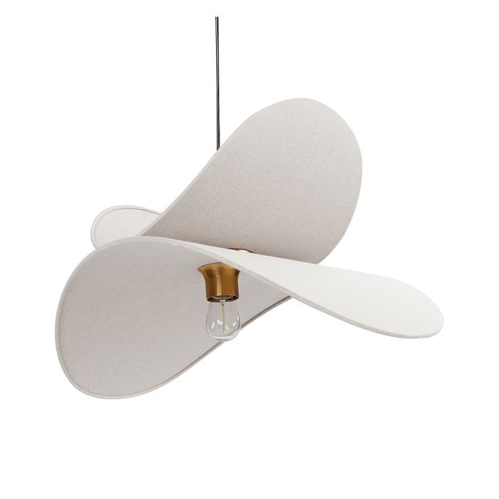 Lampe suspension MASCOTA Lin synthétique Gris clair