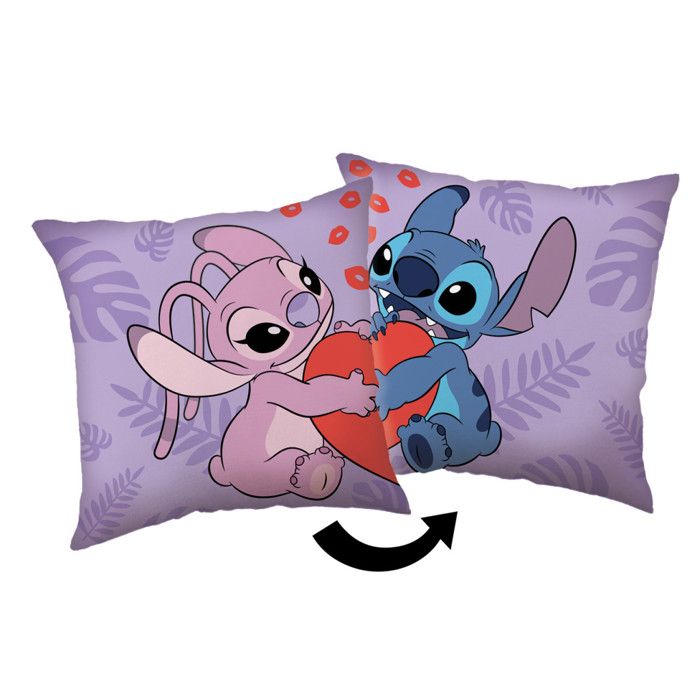 Coussin décoratif Disney Lilo et Stitch Kiss 40 x 40 cm Référence : JFK040287