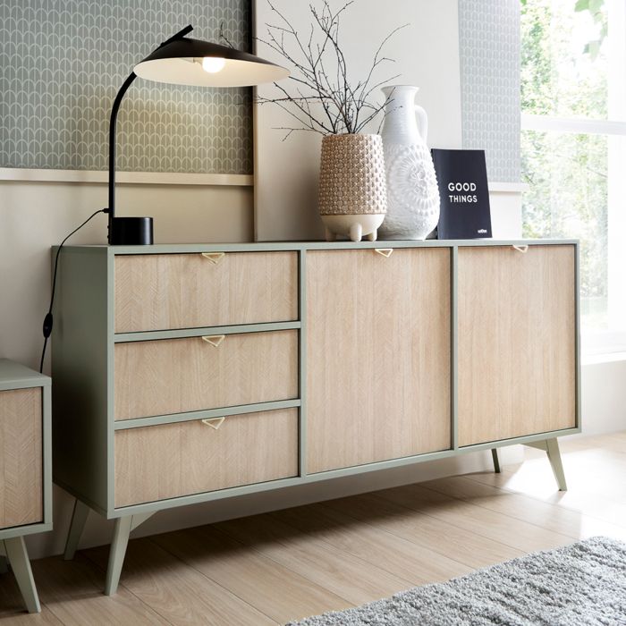 Buffet Komodee TOFINO KOM2 Pieds en bois Vert Dąd 38 x 158 x 80 cm Buffet Komodee TOFINO KOM2 Pieds en bois Vert Dąd 38 x 158 x 80 cm