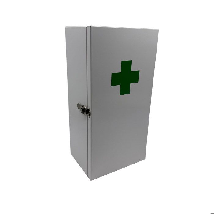 Armoire à pharmacie Relaxdays 3 compartiments H x L x P : 42 x 21 x 15 5 cm pour médicaments mural blanc/vert