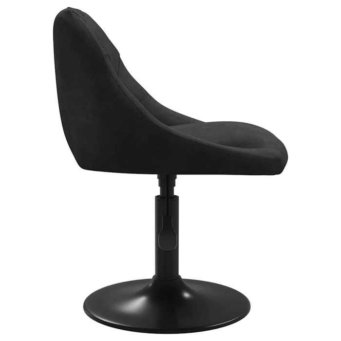 Chaise de salle à manger en velours - vidaxl - Noir - 46x44x(62 5-77 5) cm - Pivotement à 360 degrés