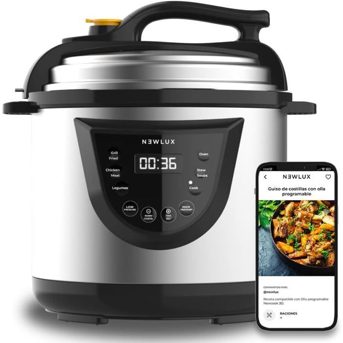 Mijoteuse Électrique Programmable Chef Pot V110. Multicuiseur Électrique Multifonction 10 Programmes 1000W 6L Conserve L[GA658] - Spielstabil