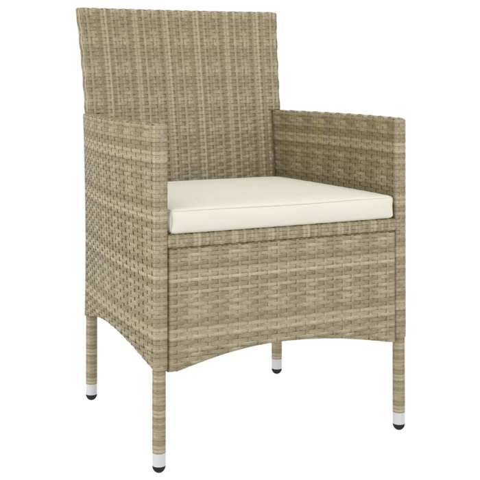 HOT SALE* Salon de jardin - 5 pcs - SHIELD - Table de jardin et 4 Fauteuils - Résine tressée Beige 2231338