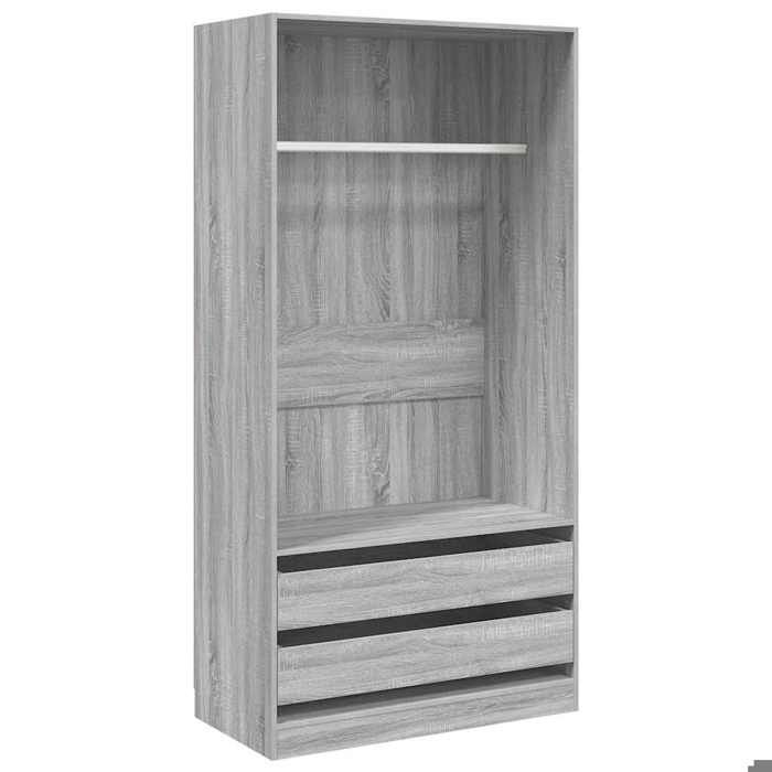 Armoire penderie Gris - Garde-robe(1PC)Robuste - Cabinet de chambre - Sonoma gris 100x50x200cm - bois d ingénierie Sh9796984
