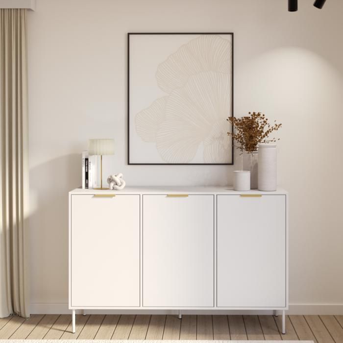Buffet 3 portes – VENA – Blanc – 150 cm