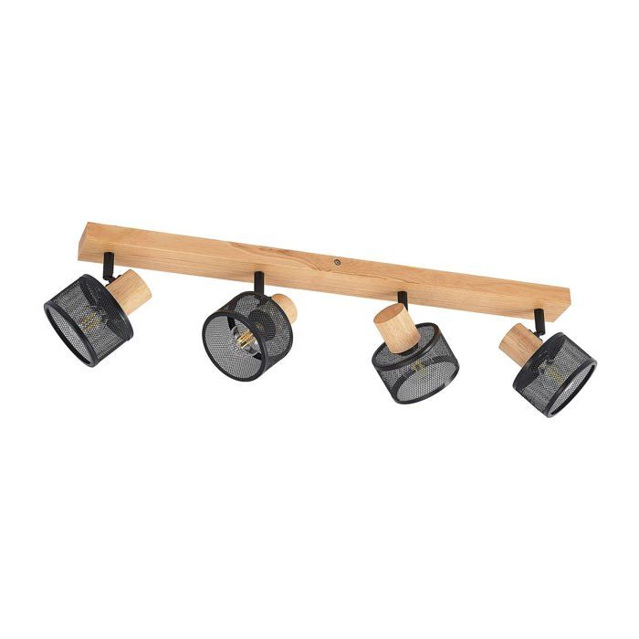 Plafonnier - Lindby - spot de plafond - Bois - 76 5 x 10 3 x 14 cm - noir bois Plafonnier - Lindby - spot de plafond - Bois - 76 5 x 10 3 x 14 cm - noir bois