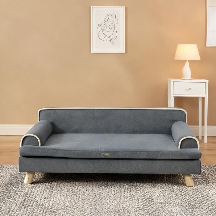 Fauteuil en Velours Gris 100 x 62 x 32 cm