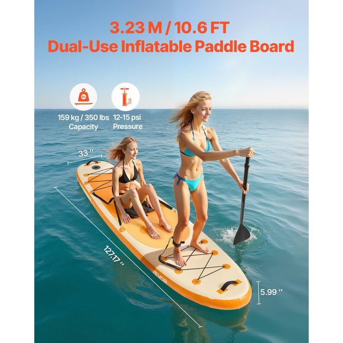 Paddle gonflable avec siège 323 x 838 x 152 cm planche à pagaie debout sup ultra-légère avec accessoires de pompe pagaie aile…