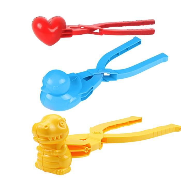 ISTOVO Kit De 4 Moulins à Neige - Boules En Forme De Cœur, Canard, Bonhomme Et Football Pour Enfants