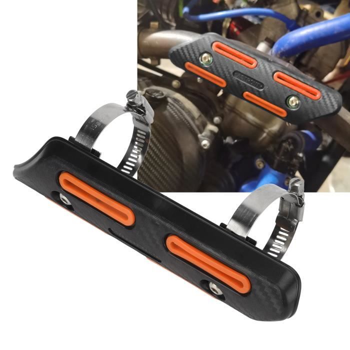 VGEBY Bouclier Thermique Universel Moto - Protection Échappement Métal Acier Noir