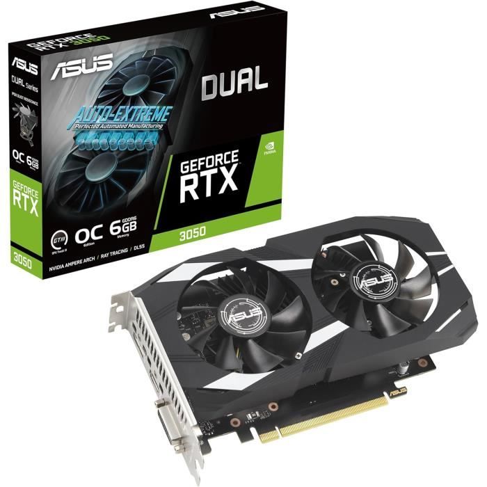 Carte graphique ASUS RTX 3050 LP BRK OC Edition 6 Go GDDR6 IP5X résistance à la poussière