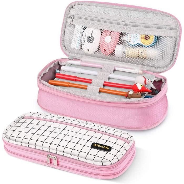 Lot De 4 Trousses Transparentes FAINCA - Plumiers Scolaires étanches, Pochette Voyage Pratique