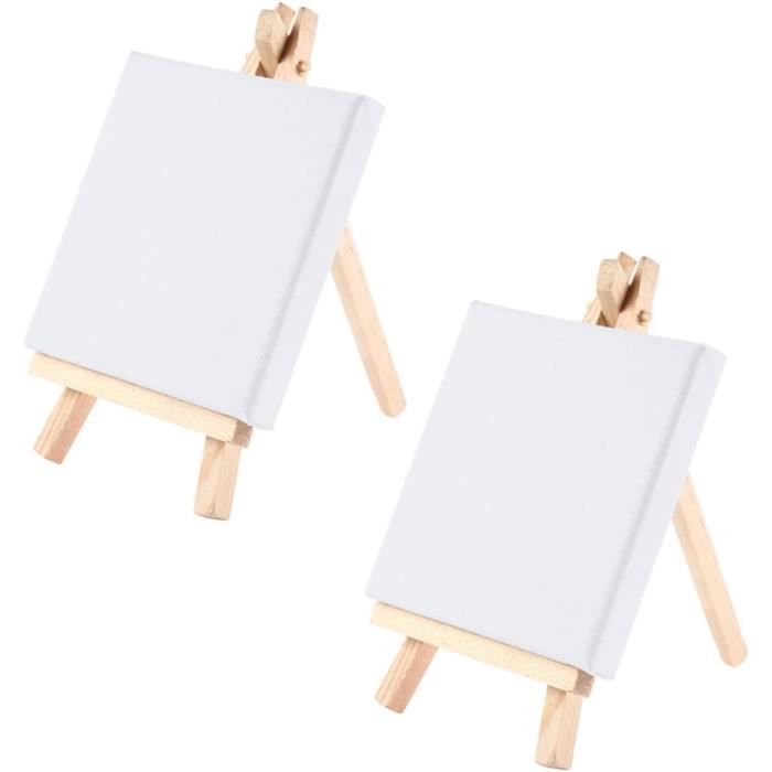 5 Pièces Mini Chevalet Toile, Mini Chevalet, Avec Toile | FindTheDeal