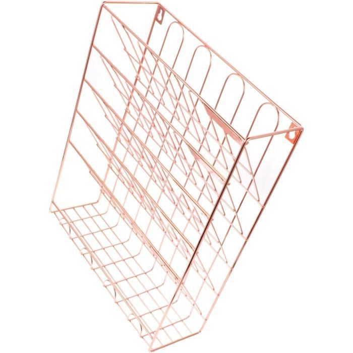Cratone Forgé Étagère Murale En Fer Pour Magazines Et Livres - Panier Rangement Salon 35x25x7cm