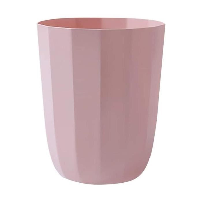 Poubelle De Bureau Rose Avec Couvercle - Design Arc-en-ciel Créatif - 40x24,5 Cm - Pour Chambre, Cuisine, Salle De Bain