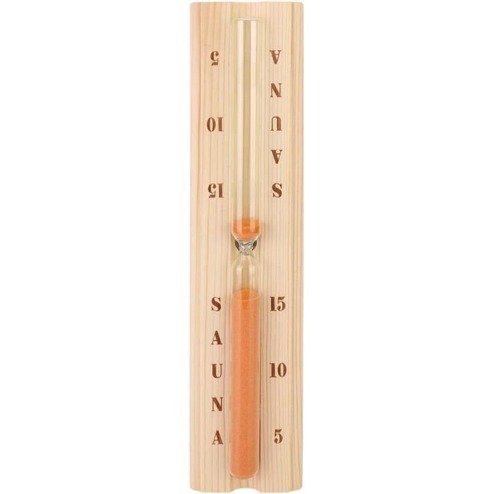 TYTOGE Minuterie De Sauna, Horloge De Sablier De Sauna En Bois De 15 Minutes, Minuterie De Sable, équipement De Sauna Pour Salle De Spa De Sauna