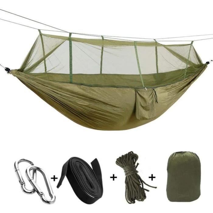 Hamac parachute avec moustiquaire - Marque - Modèle - Tissu robuste - Mobilier d'extérieur