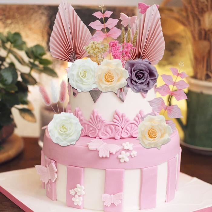 Lot De 25 Décorations Pour Gâteau D'anniversaire Enfants - Toppers En Papier Avec Cure-dents - Motif Joyeux Anniversaire + Motifs Cupcakes