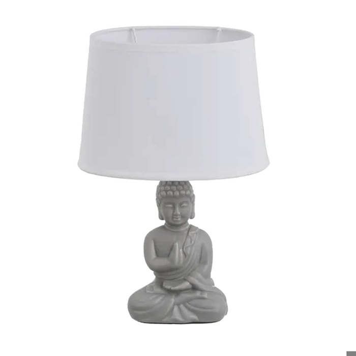 Lampe ceramique Bouddha gris 3