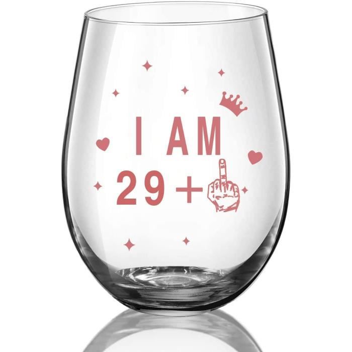 Talk Thirty To Me – Verre à vin sans pied pour 30e anniversaire – Verre à vin noir sale – Cadeau d'anniversaire de 30e anniversaire pour femme, homme, ami, trente ans, anniversaire