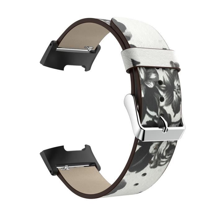Pour Fitbit Charge 3 Bracelet de montre en cuir de remplacement