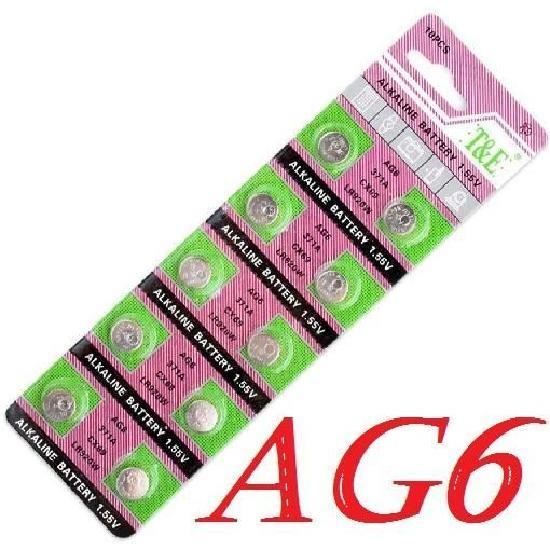 Lot De Piles Bouton AG6/LR920 1.5V - 10, 20 Ou 50 Piles Alcalines 320mAh Pour Montres, Télécommandes, Jouets