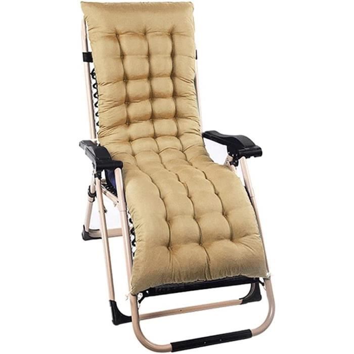 Coussin Chaise Longue Jardin 48x153cm - Antidérapant - Épais Et Confortable - Pour Transat