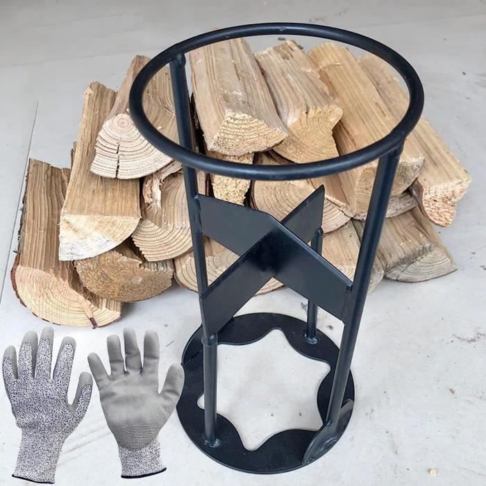 Coin Fendeur De Bûches En Fonte - 10x10x7 Cm - Outil Manuel Pour Bois De Chauffage, Idéal Camping Et Maison