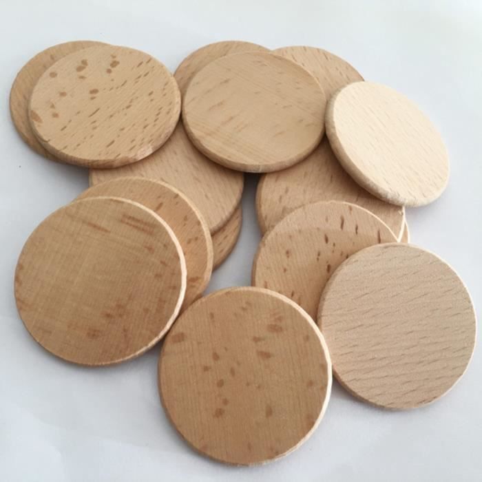 6 Boutons En Bois Bascules 2 Dents Artisanat - Formes Potelées Uniques - Neuf