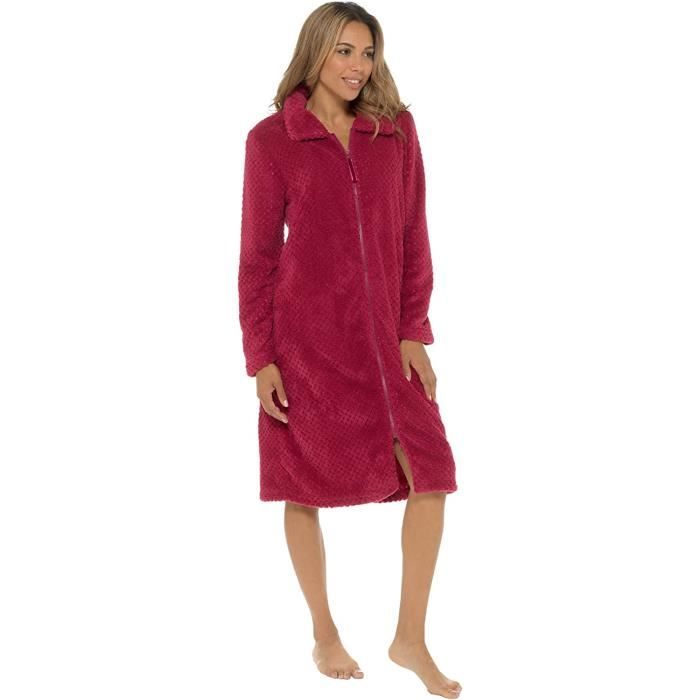 CDSIZE4042,Robe de Chambre pour Femme en Polaire Douce avec