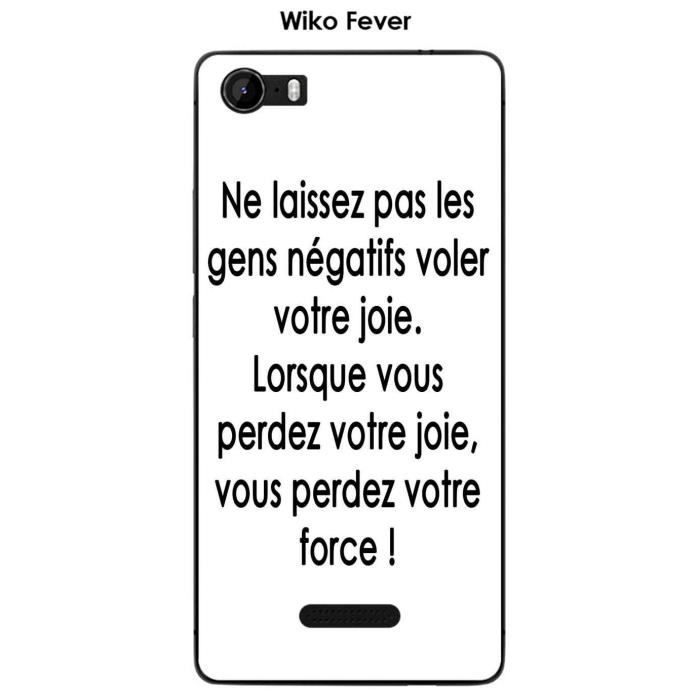 Coque Wiko Fever Design Citation Les Gens Negatifs Texte Noir Fond Blanc Achat Coque Bumper Pas Cher Avis Et Meilleur Prix Cdiscount