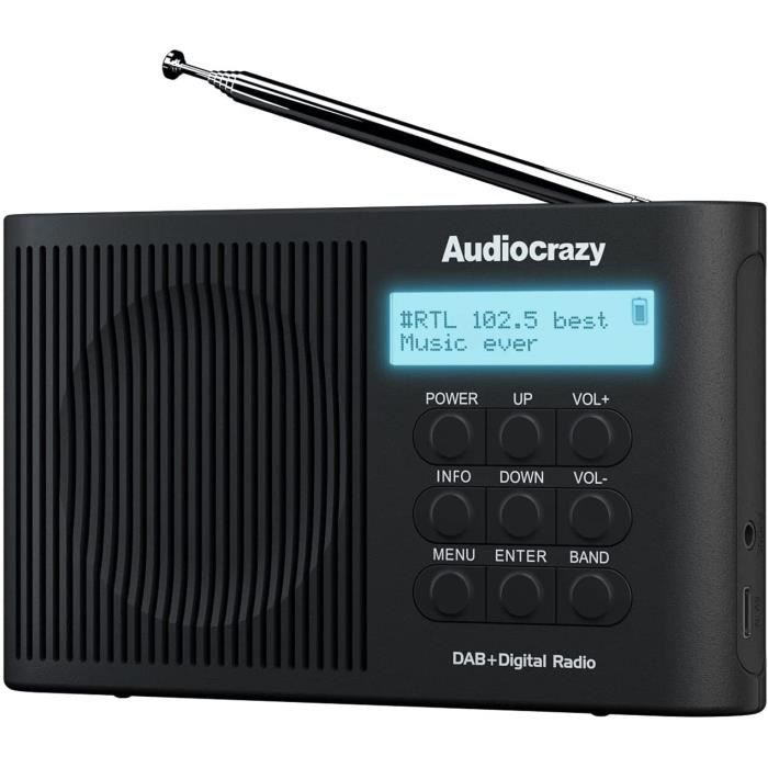 Radio numérique DAB + FM - DAB - Petite radio portable avec batterie de ...