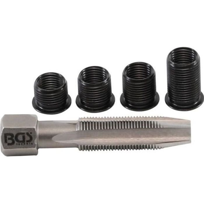 BGS 165 Kit de réparation filetage bougie m10 x 1 avec 4 inserts//Filetage Douilles