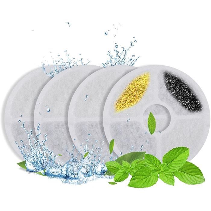 Pack 6 Filtres Magnétiques + 6 Éponges Pour Fontaine Amicura A3 – Filtration 7 Couches, 1 An D'Autonomie Pour Chat/Chien