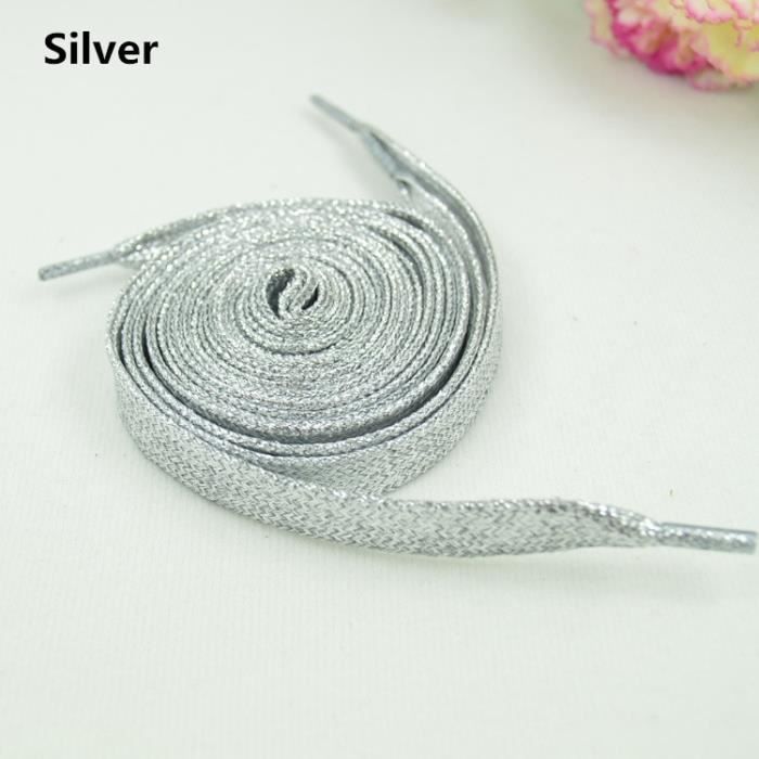 Silver 60cm Lacets brillants color s or et argent 26 couleurs