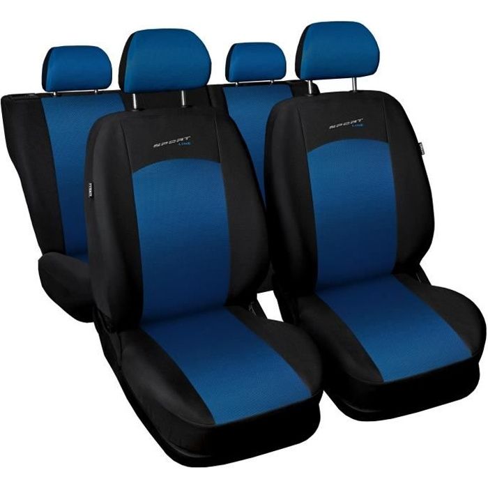 Housse De Siège Voiture Auto pour Audi A3 8L 8P 8V Sportline Bleu Tissu