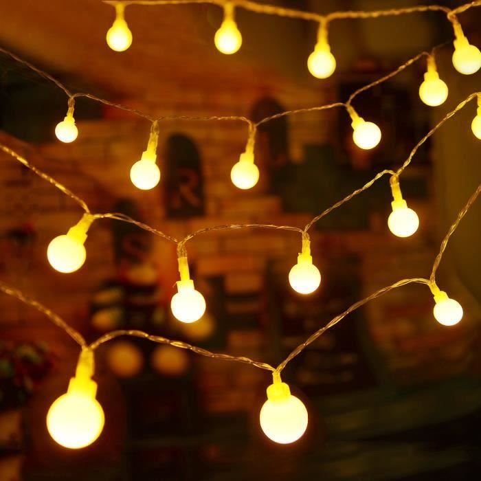 Guirlande Lumineuse LED 10 Mètres 100 LED ALLBASA - 8 Modes, Multicolore, Fil Transparent - Pour Noël, Mariage, Décoration Intérieure