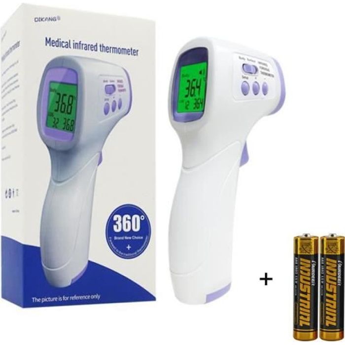 Thermomètre digital - Infrarouge - Médical - Instantanné sans contact