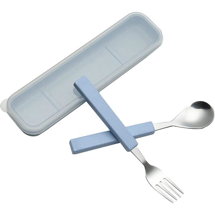 FUNNUO Ensemble de 4 ustensiles pour tout-petits, couverts en acier inoxydable pour tout-petits, couverts pour enfants sûrs pour l'auto-alimentation, ensembles de couverts pour enfants avec finition FUNNUO Ensemble de 4 ustensiles pour tout-petits, couverts en acier inoxydable pour tout-petits, couverts pour enfants sûrs pour l'auto-alimentation, ensembles de couverts pour enfants avec finition