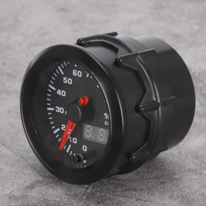 Jauge Pression D'Huile 52mm 12V Universelle - Indicateur Électromagnétique Pour Voiture