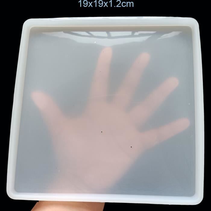 ZXWAMZ Moule en Résine pour Charcuterie Grand Plateau rond En Silicone 30k Moule Outil de bricolage de moulage de sous(30CM