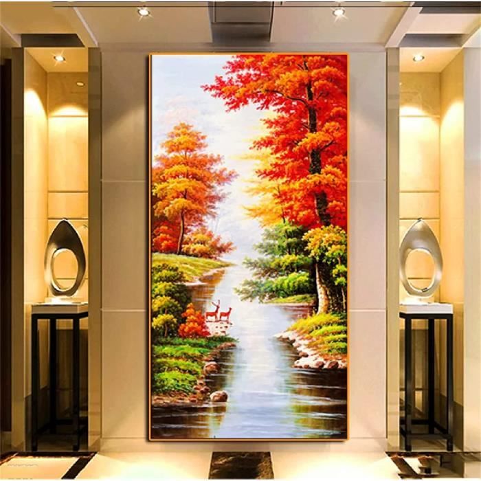 Kit Peinture Diamant 5D Sablier Paysage – DIY 30x40 Cm – Broderie Diamants Complet – Décoration Murale