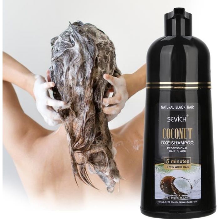 Shampoing - 500 Ml Shampooing Rapide Cheveux Noirs Colorant Capillaire  Coloration HB057 - Cdiscount Au quotidien