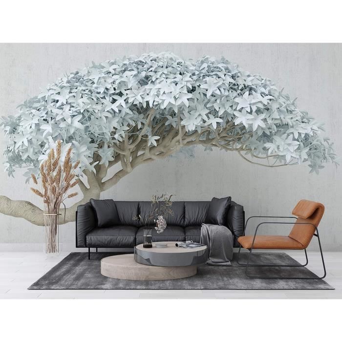 Papier Peint Panoramique Komar - Motif Floral Indien - Marron - 2,54 X 3,68 M
